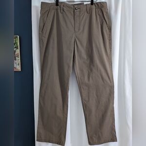 Toad & Co Mission Ridge Lean Pants Mens 38x32 Tan Cotton Pockets Straight Leg